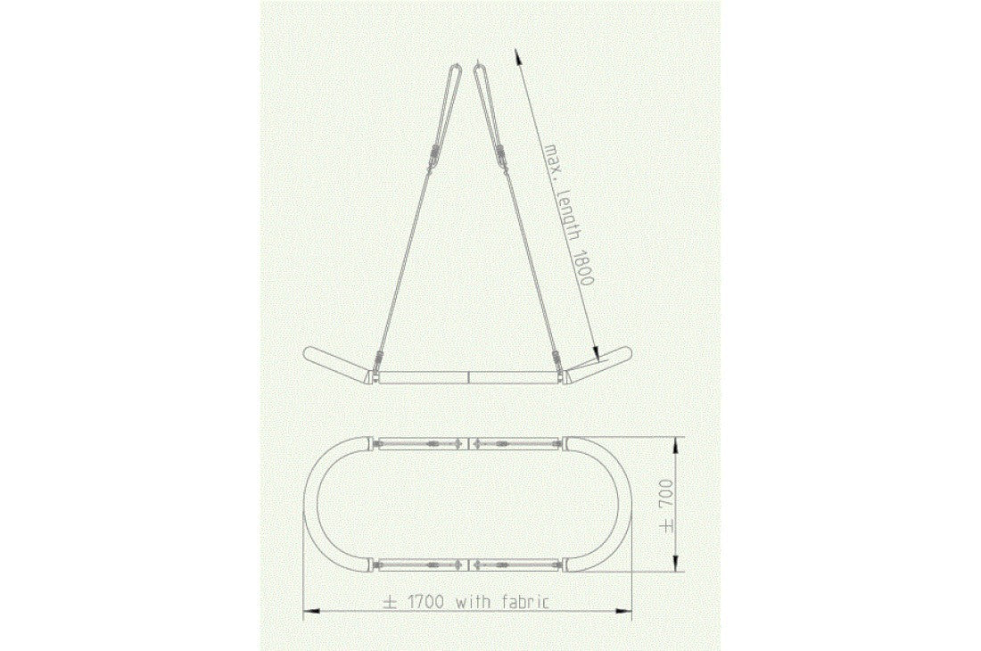 Nest Swing with adjustable Ropes (sensory swing) Black