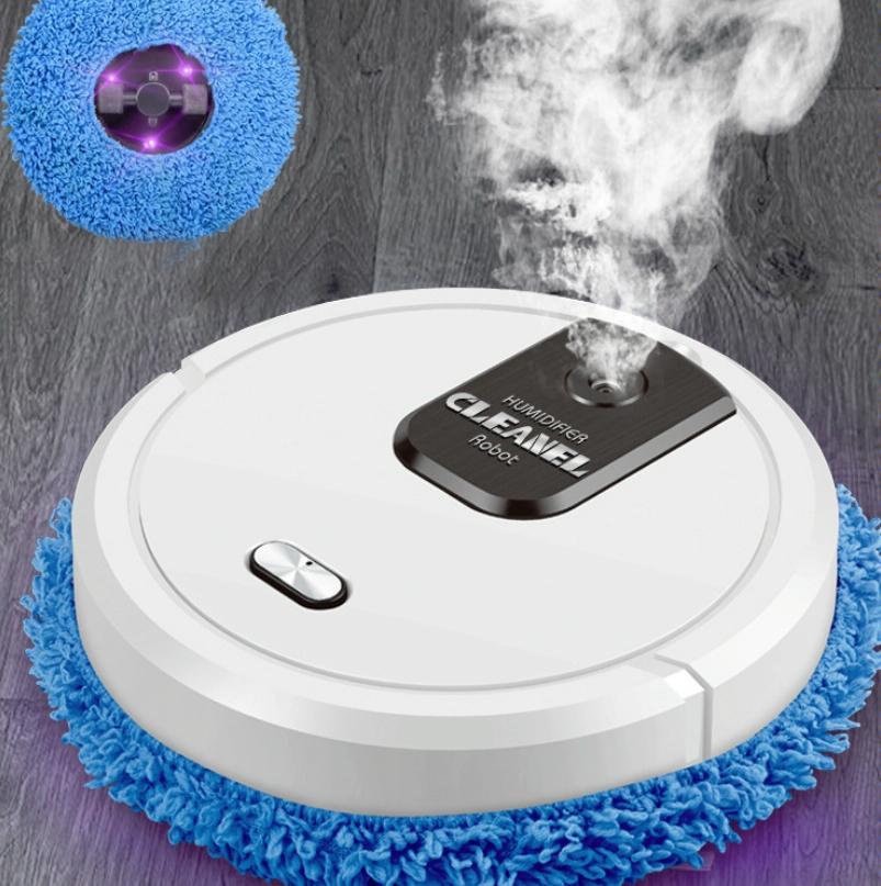 Smart Mopping Robot with Humidifier & Aroma Diffuser - Black