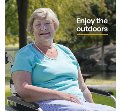 Folding Wheelchair XXL Extra-Wide Bariatric Seat , Aluminium Frame, 150kg Capacity, 24 Inch Wheels, Park Brakes, Black