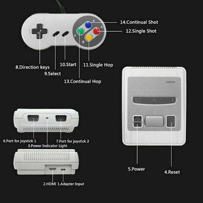 Retro Family Game Console 8Bit HDMI Classic 621 Built-in Games
