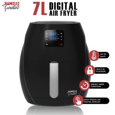 Kitchen Couture 7L Digital Air Fryer - Black