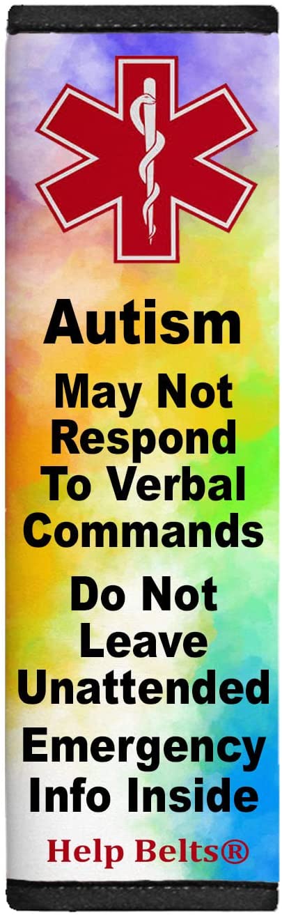 Autism Medical Alert Car Seat Belt Cover
