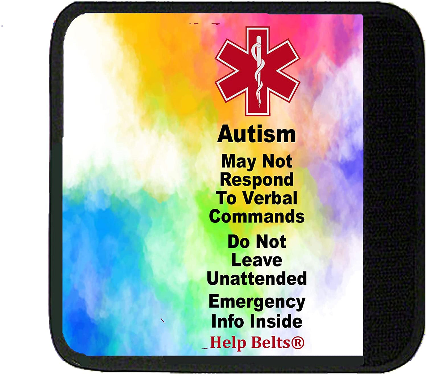 Autism Medical Alert Car Seat Belt Cover