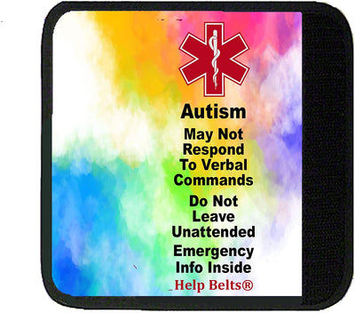 Autism Medical Alert Car Seat Belt Cover