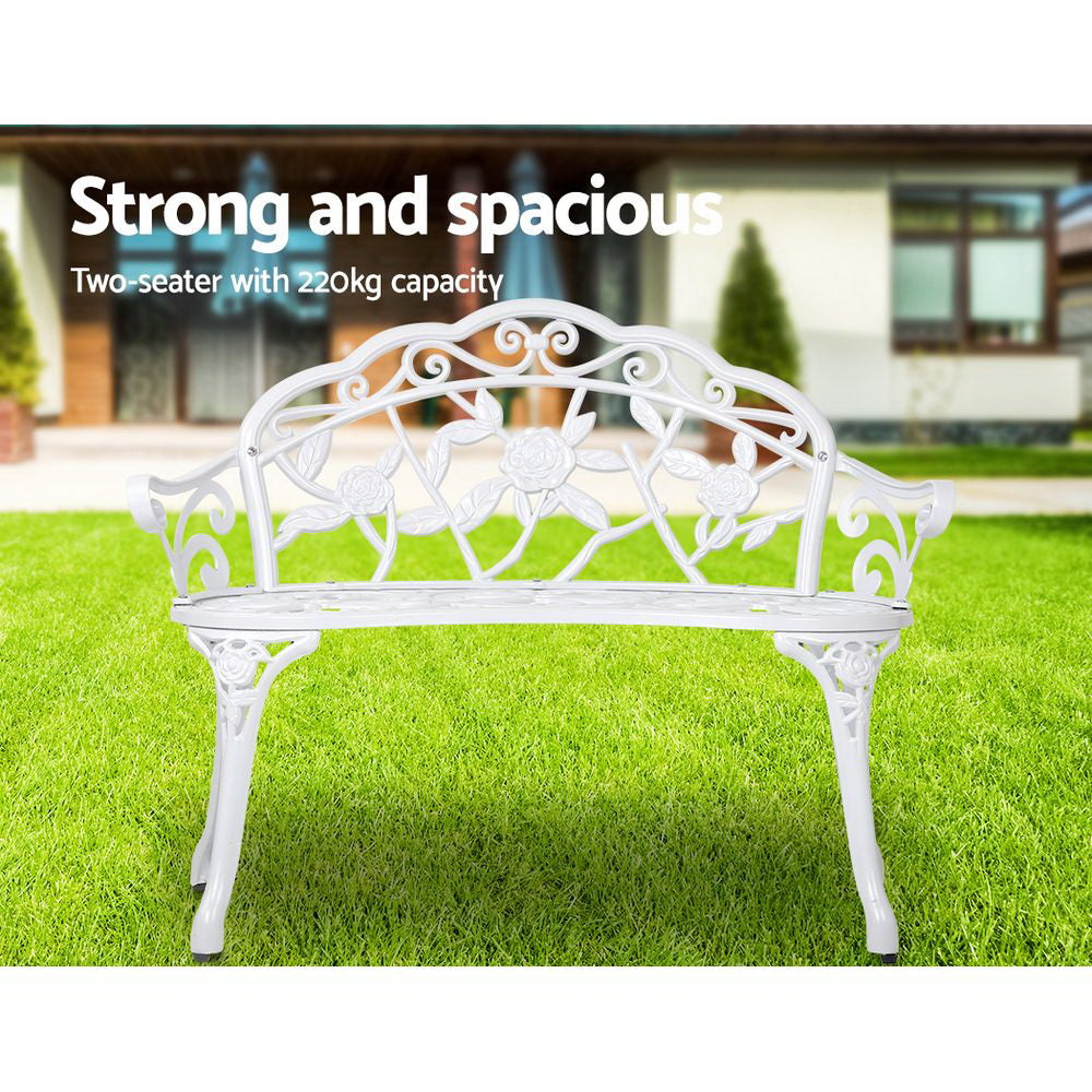 Gardeon Victorian Garden Bench – White