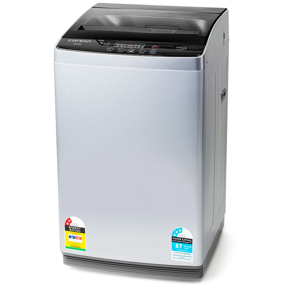 CARSON 7kg Top Load Washing Machine Home Laundry Dry Platinum