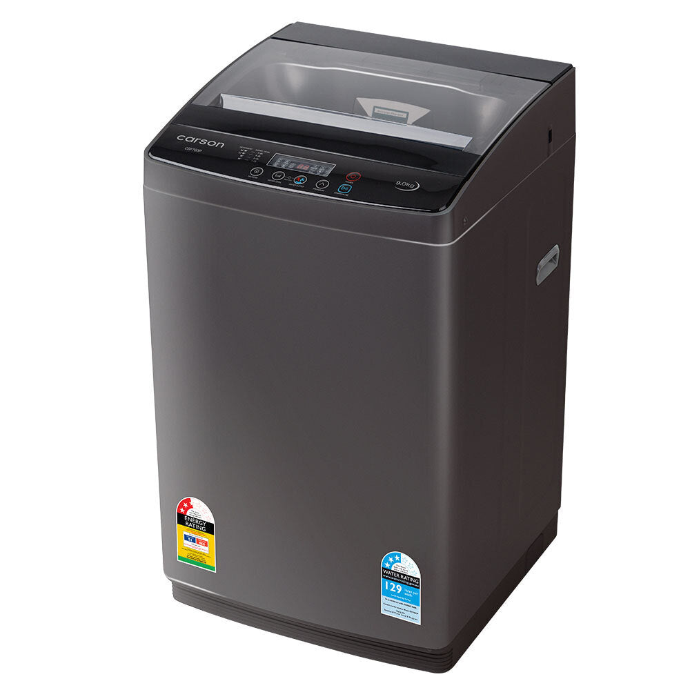 CARSON 9kg Top Load Washing Machine Home Laundry Clothes  Grey