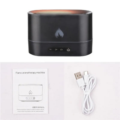GOMINIMO Flame Humidifier Fire 250ml Black GO-AD-105-HGJ