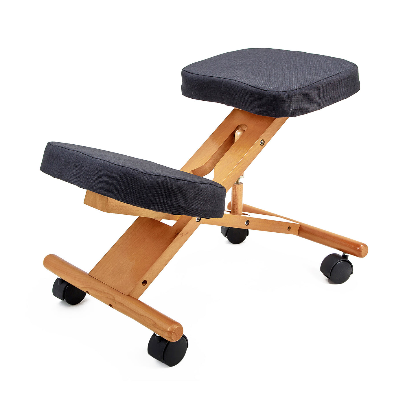 Forever Beauty Black Ergonomic Adjustable Kneeling Posture Chair
