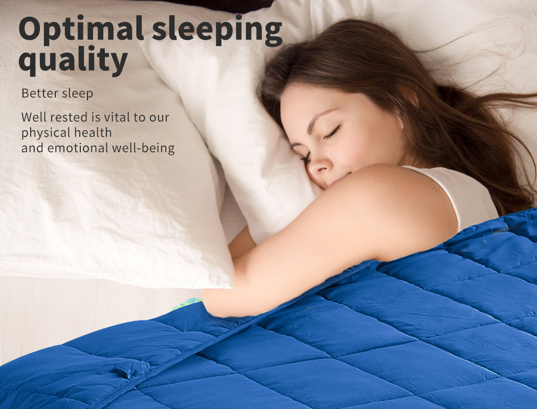 DreamZ Weighted Blanket Heavy Gravity Deep Relax 9KG Adult Double Navy