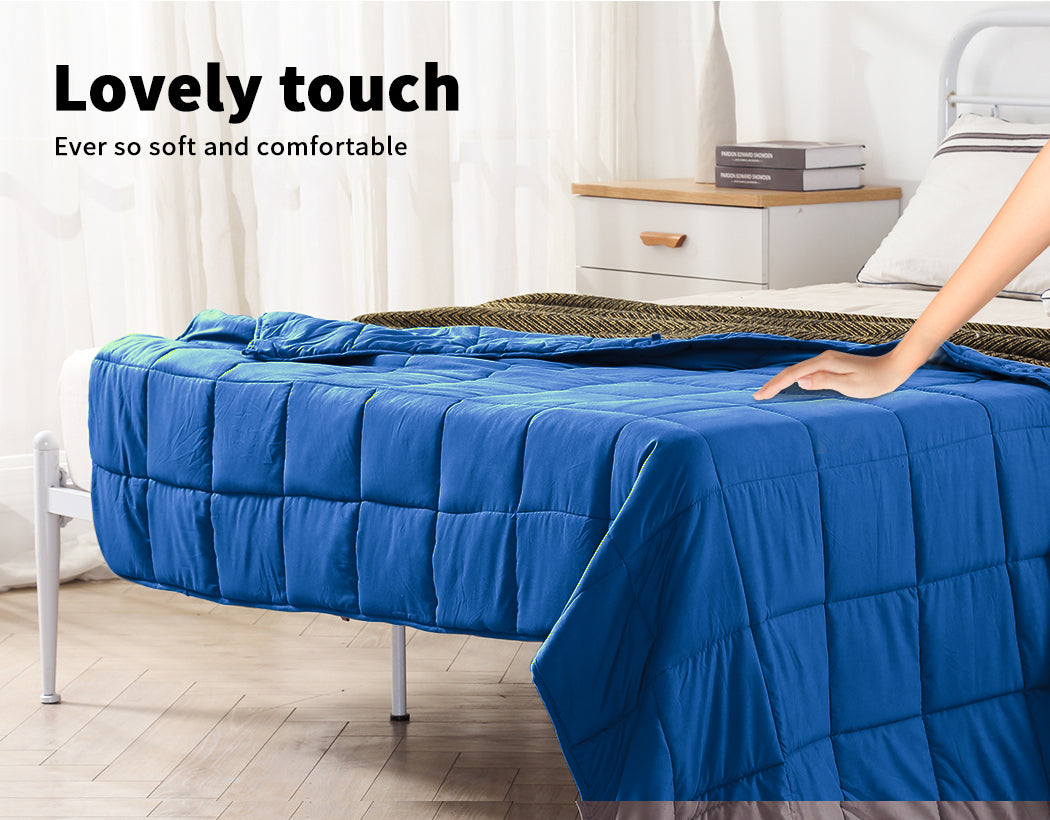 DreamZ Weighted Blanket Heavy Gravity Deep Relax 9KG Adult Double Navy